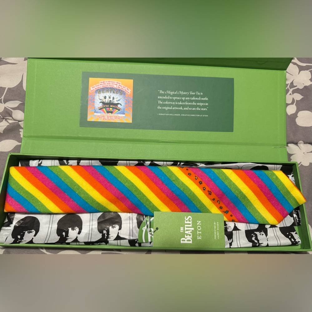 Eton The Beatles rainbow tie